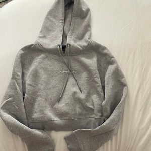 Grey cropped alphalete sweatshirt